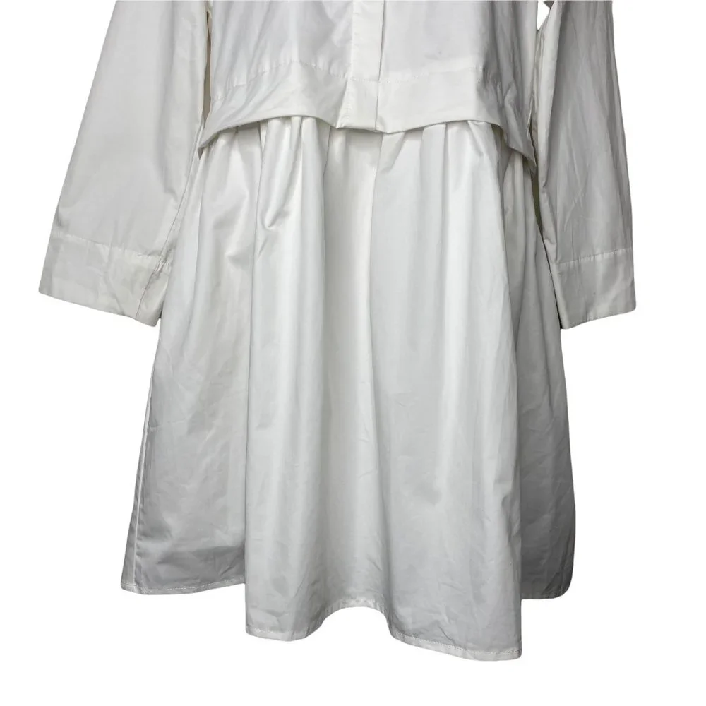 Pomander Place White Ella Classic Everyday Collared Shirt Dress Size XL - Picture 4 of 12